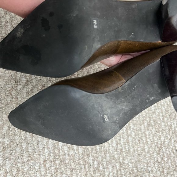 Franco sarto brown pointed toe pumps heels size 8.5 - Picture 7 of 10